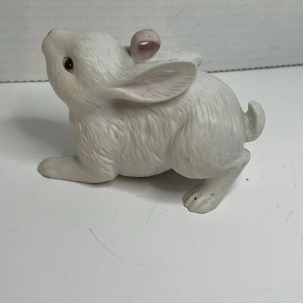 Bunny Blossoms Home Interiors Figurines Shelf Sitter Easter Decor Rabbit #1444